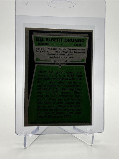 1975 Topps Elbert Drungo Football Card #474 NM Quality FREE SHIPPING