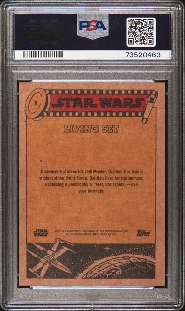 2023 Topps Star Wars Living Set Qui-Gon Jinn Card #377 PSA 10 Gem Mint