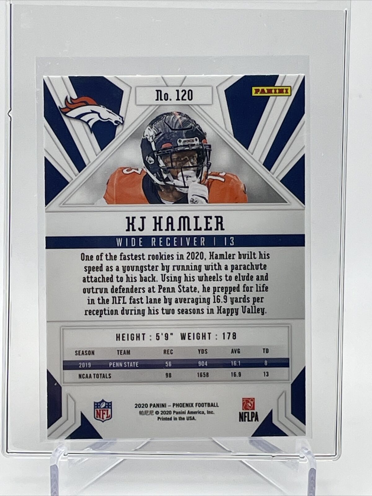 2020 Panini Phoenix FIRE BURST KJ Hamler Rookie Card #120 Mint FREE SHIPPING