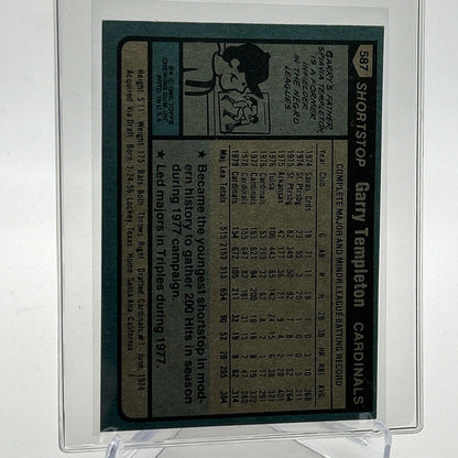 1980 Topps Garry Templeton Baseball Card #587 NM-Mint FREE SHIPPING