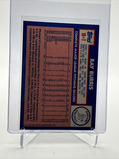 1984 Topps Traded TIFFANY Ray Burris Card #18T NM-MT FREE SHIPPING