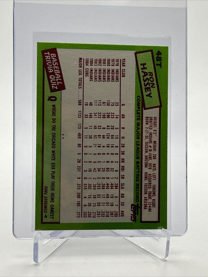 1985 Topps Traded Ron Hassey Baseball Card #48T NM-MT FREE SHIPPING