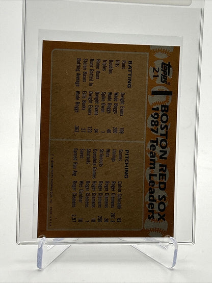 1988 Topps Red Sox Leaders Baseball Card #21 Mint FREE SHIPPING