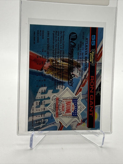 1992 Stadium Club Dome Ron Gant Baseball Card #55 Mint FREE SHIPPING