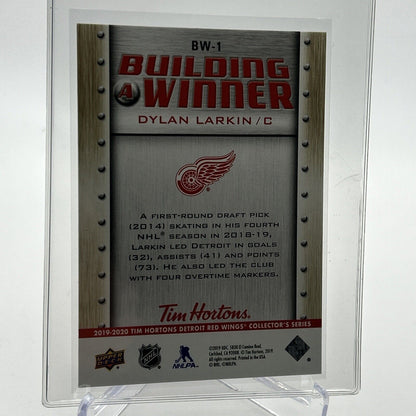 2019-20 Upper Deck Tim Hortons Dylan Larkin Hockey Card #BW1 Mint FREE SHIPPING