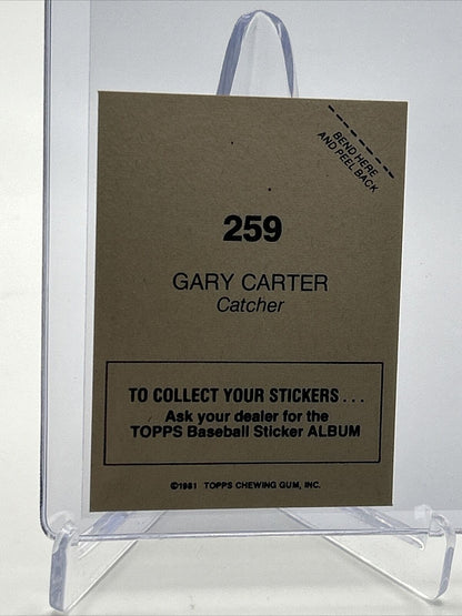 1981 Topps Stickers Gary Carter FOIL Baseball Card #259 NM-Mint FREE SHIPPING
