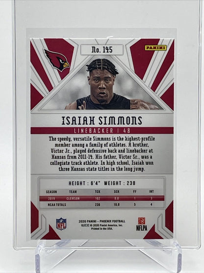 2020 Panini Phoenix FIRE BURST Isaiah Simmons Rookie #145 Mint FREE SHIPPING