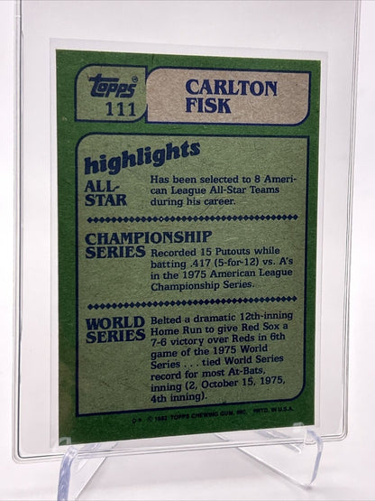 1982 Topps Carlton Fisk Baseball Card #111 NM-Mint FREE SHIPPING