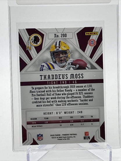 2020 Panini Phoenix FIRE BURST Thaddeus Moss Rookie #200 Mint FREE SHIPPING