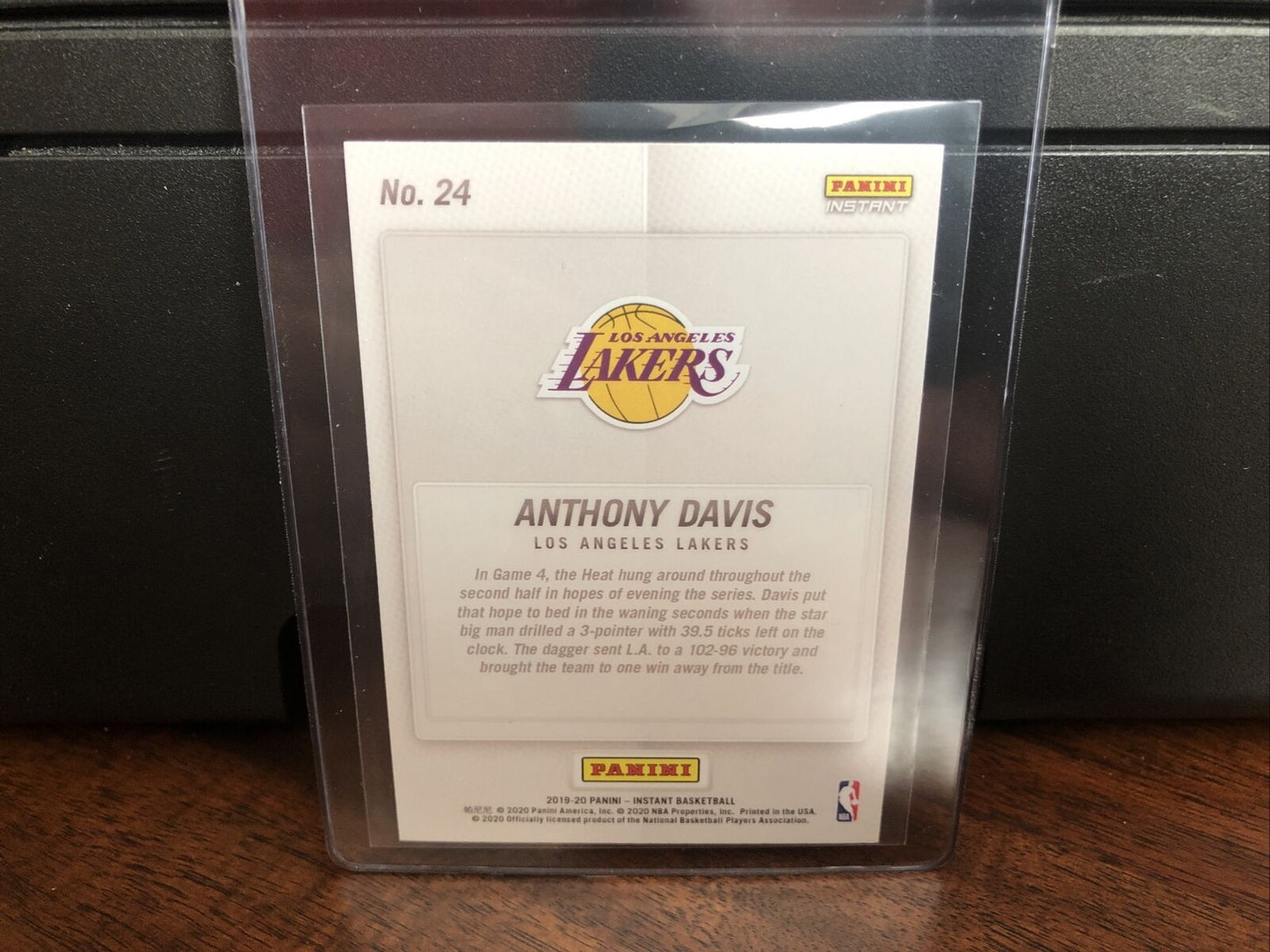 2019-20 Panini Instant Anthony Davis Basketball Card #24 NM-Mint FREE SHIPPING