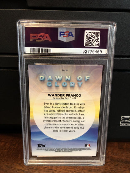 2020 Bowman Chrome Mega Box Dawn Glory Wander Franco Rookie Card #DG20 PSA 10