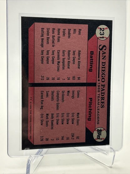 1989 Topps Padres Leaders Baseball Card #231 Mint FREE SHIPPING