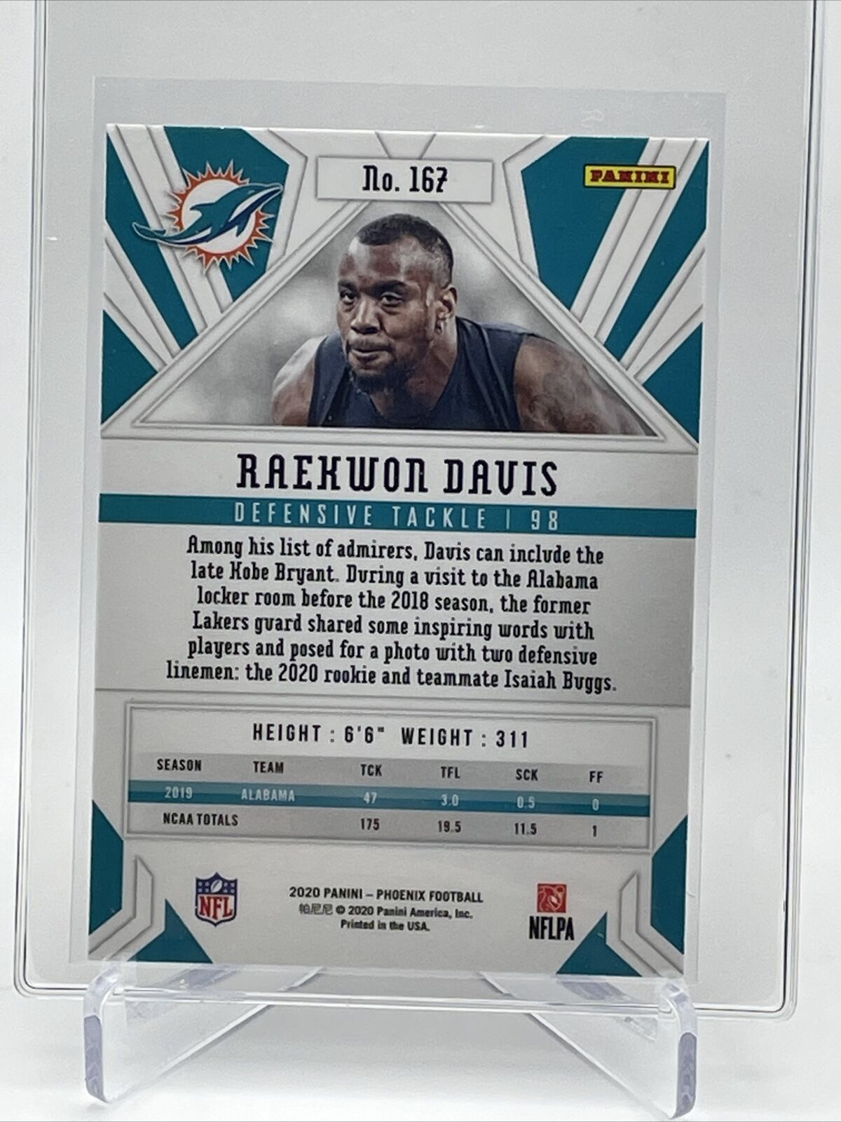 2020 Panini Phoenix FIRE BURST Raekwon Davis Rookie #167 Mint FREE SHIPPING