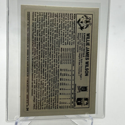 1981 Kellogg's Willie Wilson Baseball Card #24 NM-Mint FREE SHIPPING