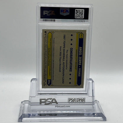 2022 Topps Update Angel Zerpa 1987 Topps Autographs Rookie Card #87BAAZ PSA 10