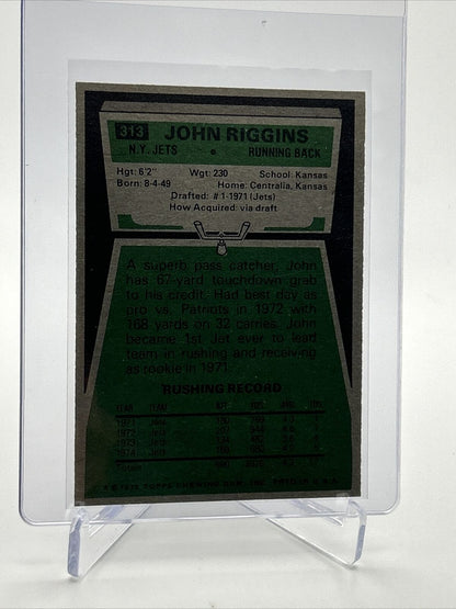 1975 Topps John Riggins Football Card #313 NM Quality FREE SHIPPING