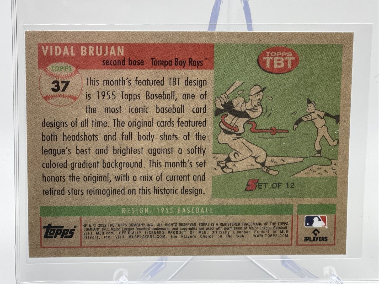 2022 Topps Throwback Thursday Vidal Brujan Rookie Card #37 Mint FREE SHIPPING