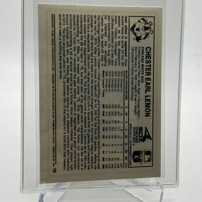 1981 Kellogg's Chet Lemon Baseball Card #19 NM-Mint FREE SHIPPING