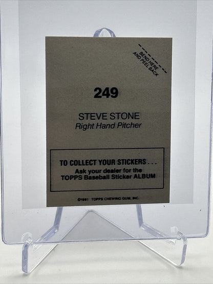 1981 Topps Stickers Steve Stone FOIL Baseball Card #249 NM-Mint FREE SHIPPING