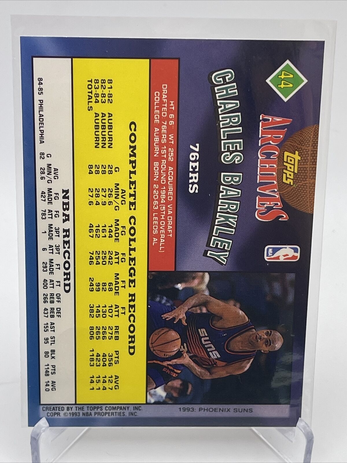 1992-93 Topps Archives GOLD Charles Barkley Card #44 Mint FREE SHIPPING