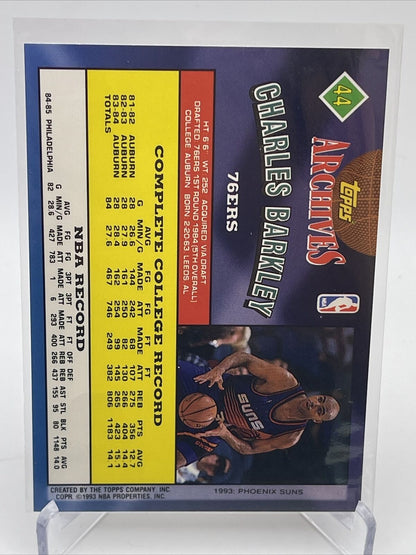 1992-93 Topps Archives GOLD Charles Barkley Card #44 Mint FREE SHIPPING