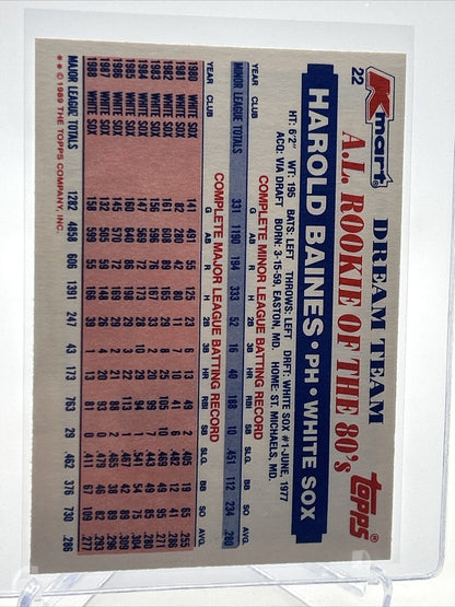 1989 Topps Kmart Dream Team Harold Baines Baseball Card #22 Mint FREE SHIPPING