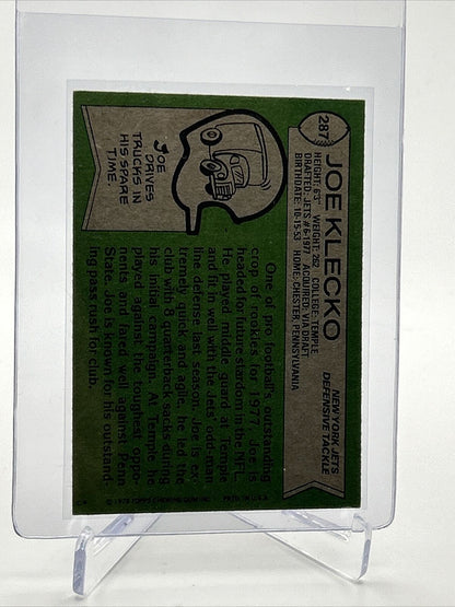 1978 Topps Joe Klecko Rookie Football Card #287 EX-MT Quality FREE SHIPPING