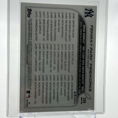 2022 Topps Fenway Park Fireworks Baseball Card #399 Mint FREE SHIPPING