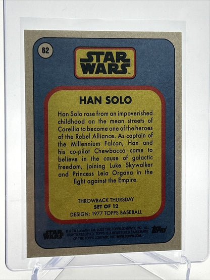 2023 Topps Star Wars Throwback Thursday Han Solo #62 Mint FREE SHIPPING
