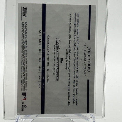 2022 Topps x Derek Jeter Jose Abreu Baseball Card #1 Mint FREE SHIPPING