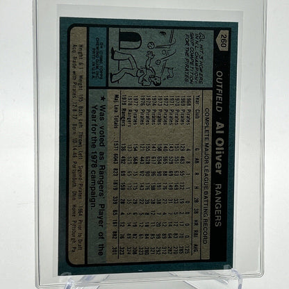 1980 Topps Al Oliver Baseball Card #260 NM-Mint FREE SHIPPING