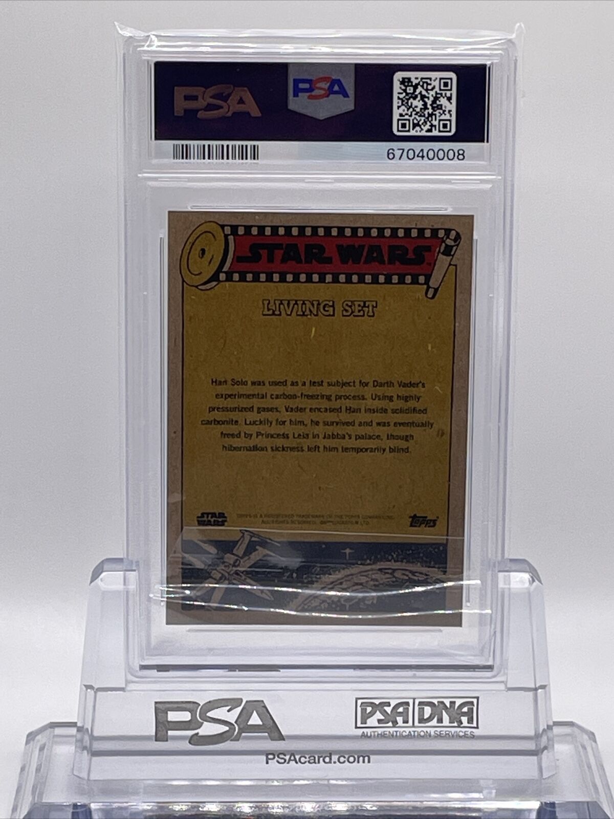 2022 Topps Star Wars Living Set Han Solo Card #297 PSA 9 Mint