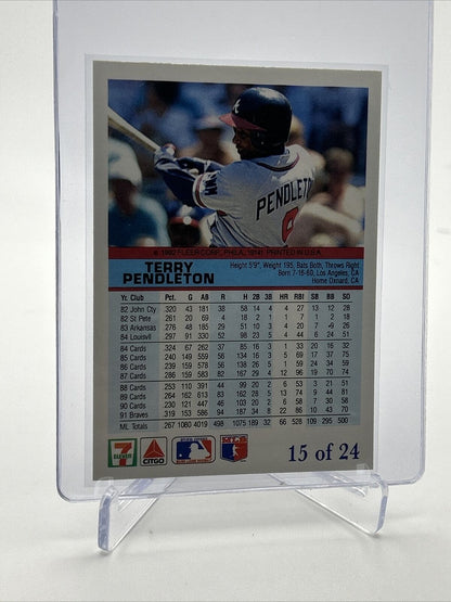 1992 Fleer The Performer Terry Pendleton Baseball Card #15 Mint FREE SHIPPING