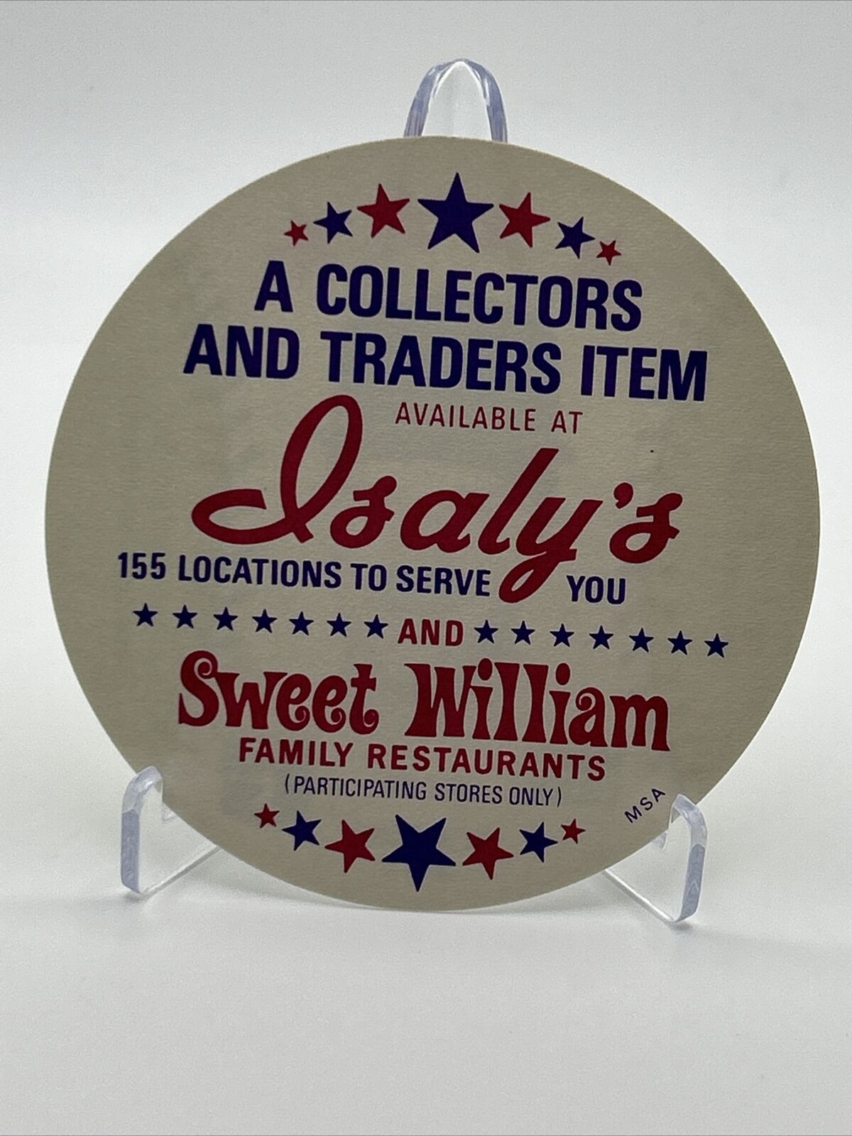 1976 Isaly's Sweet William Disc Mickey Lolich Baseball Card NM-MT FREE SHIPPING
