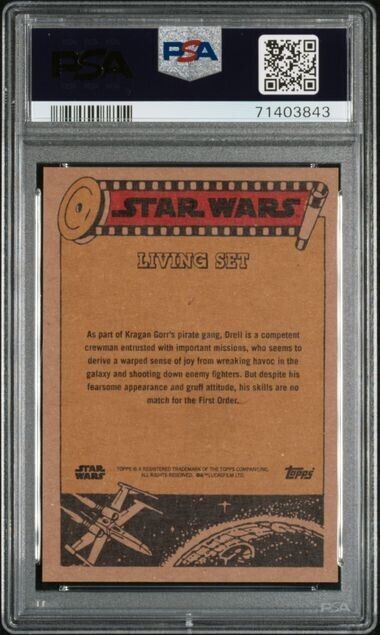 2022 Topps Star Wars Living Set Drell Card #338 PSA 10 Gem Mint