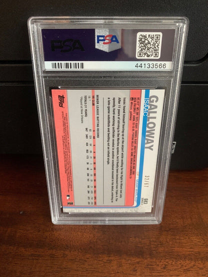 Topps Baseball 2019 Series 2 Isaac Galloway Black PSA 10 Gem Mint POP 1 #683