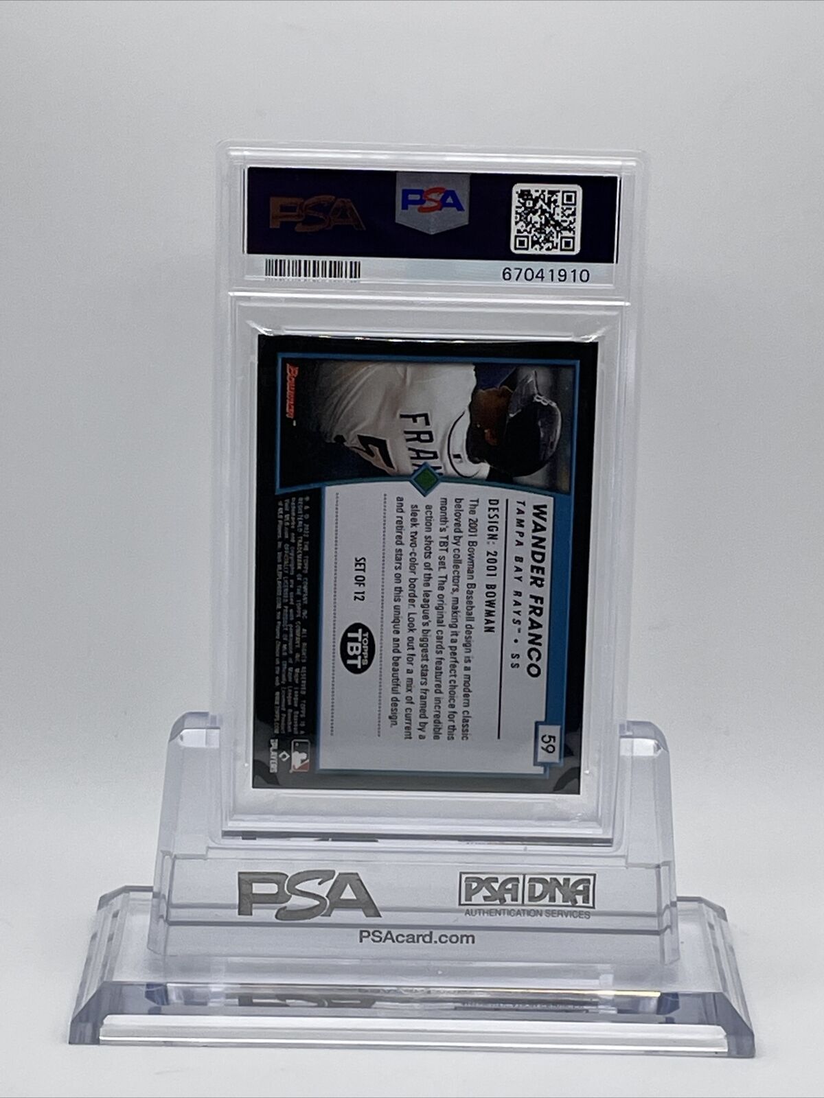 2022 Topps Throwback Thursday Wander Franco Rookie Baseball Card #59 PSA 9