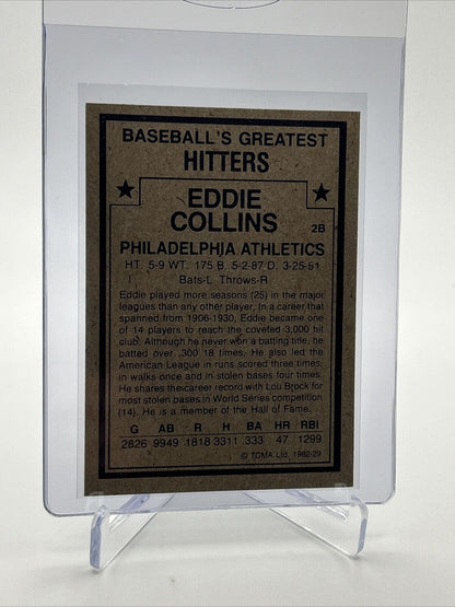 1982 TCMA Greatest Hitters Eddie Collins Baseball Card #29 Mint FREE SHIPPING
