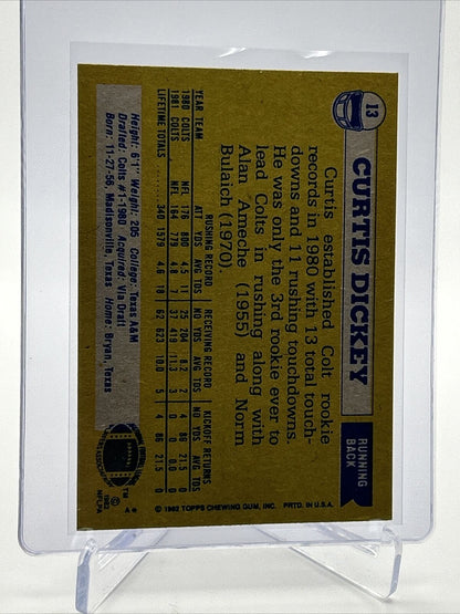 1982 Topps Curtis Dickey Football Card #13 NM-MT FREE SHIPPING