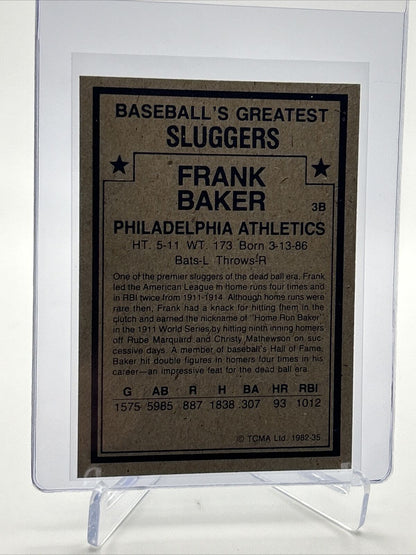 1982 TCMA Greatest Sluggers Frank Baker Baseball Card #35 Mint FREE SHIPPING