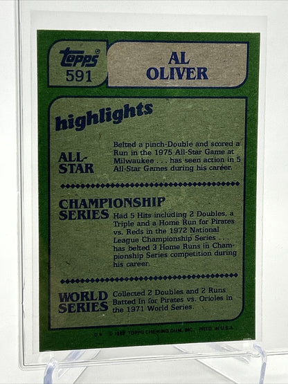 1982 Topps Al Oliver Baseball Card #591 NM-Mint FREE SHIPPING