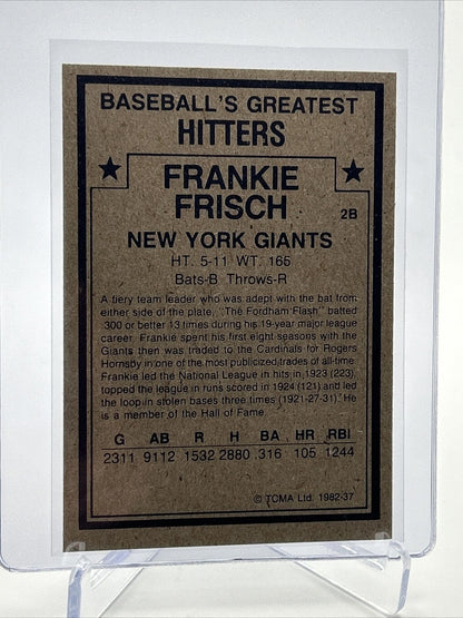 1982 TCMA Greatest Hitters Frankie Frisch Baseball Card #37 Mint FREE SHIPPING