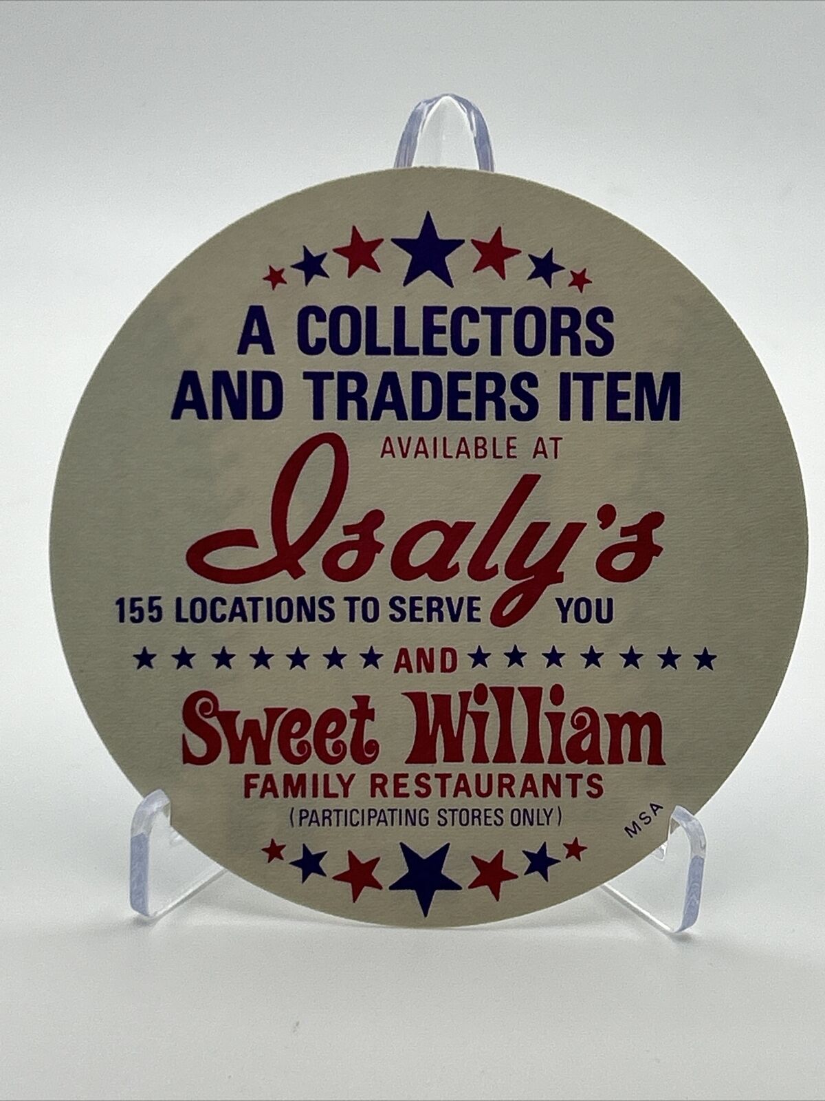 1976 Isaly's Sweet William Disc Don Gullett Baseball Card NM-MT FREE SHIPPING