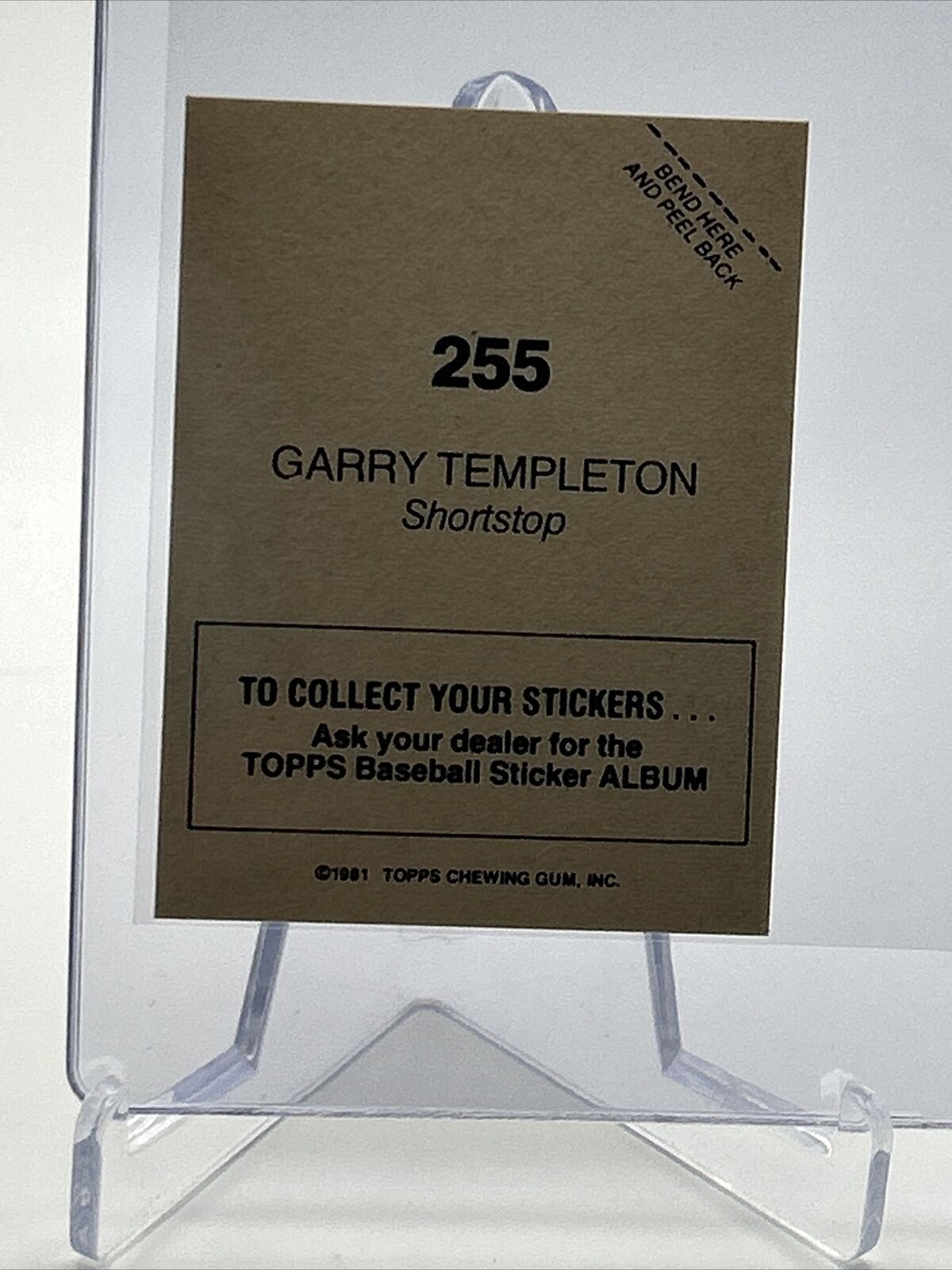 1981 Topps Stickers Garry Templeton FOIL Card #255 NM-Mint FREE SHIPPING