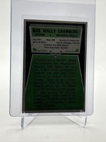 1975 Topps Wally Chambers Football Card #155 NM Quality FREE SHIPPING