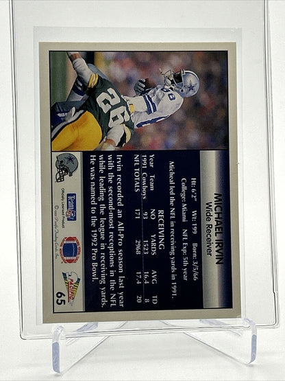 1992 Pacific Michael Irvin Football Card #65 NM-MT FREE SHIPPING