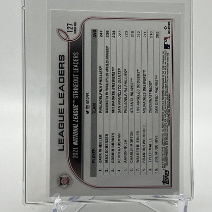 2022 Topps NL Strikeout Leaders Baseball Card #127 Mint FREE SHIPPING