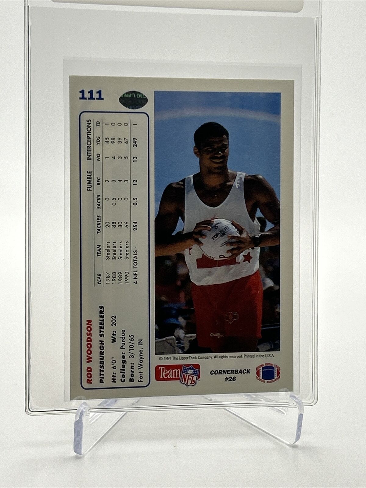 1991 Upper Deck Rod Woodson Football Card #111 Mint FREE SHIPPING