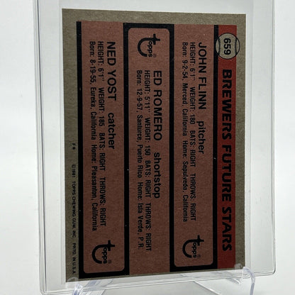 1981 Topps Brewers Future Stars Rookie Baseball Card #659 NM-Mint FREE SHIPPING