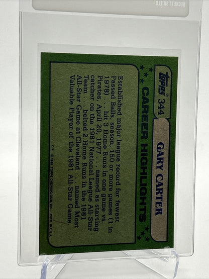 1982 Topps Gary Carter Baseball Card #344 NM-Mint FREE SHIPPING